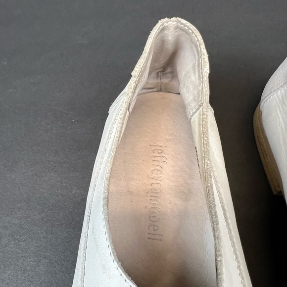 Jeffrey Campbell White Flats Slip-On Loafers Size 8.5 - Picture 4 of 8